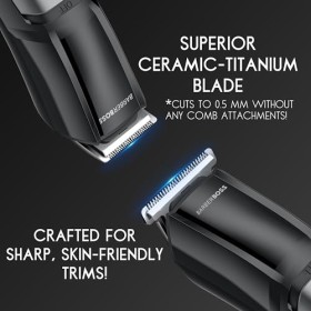 BarberBoss Kits de toilettage 3 en 1 pour homme, tondeuse à barbe pour homme, tondeuse à cheveux pour homme, tondeuse sans fi