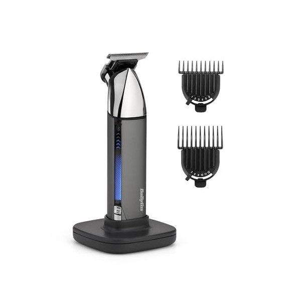 BaByliss - T996E - Tondeuse barbe Sans Fil Super-X Metal, Lames XL de 40mm en acier japonais ultra-précises, 13 hauteurs d co