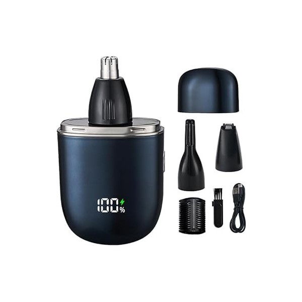 Tondeuse auriculaire et nasale pour hommes, tondeuse professionnelle 3 en 1 pour les sourcils et le visage sans douleur, ipx7