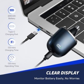 Tondeuse auriculaire et nasale pour hommes, tondeuse professionnelle 3 en 1 pour les sourcils et le visage sans douleur, ipx7