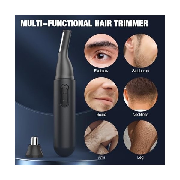 coupe poils nez et oreilles rasoir poils nez et oreilles étanche IPX7 rechargeable USB
