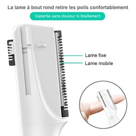 Tondeuse à Sourcils Perfectionnée, Funstant électrique Tondeuse Cheveux Visage avec Peigne, Précision Rasoir Cheveux Sourcil 