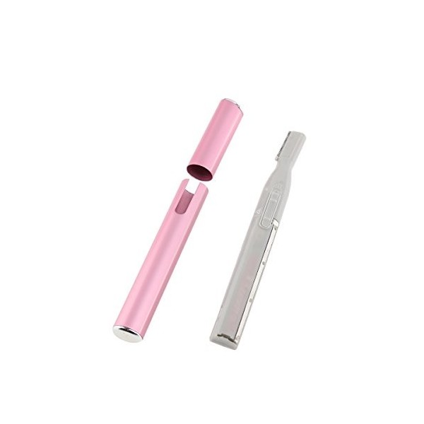 ROSENICE Tondeuse électrique pour femme - Pour poils du visage et sourcils - Rose