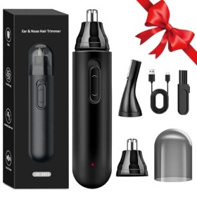 Tondeuse Nez,Tondeuse Nez Rechargeable par USB, Étanche IPX7, pour Tailler Les Poils du Nez, Des Oreilles et Des Sourcils,pou