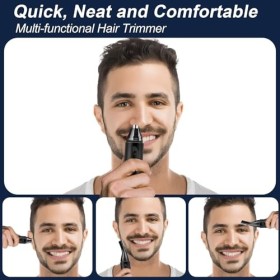 Tondeuse Nez,Tondeuse Nez Rechargeable par USB, Étanche IPX7, pour Tailler Les Poils du Nez, Des Oreilles et Des Sourcils,pou