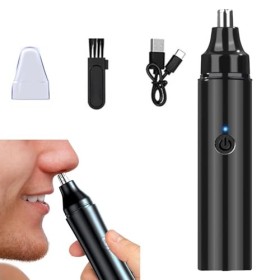 Tondeuse Nez Rechargeable,Tondeuse Nez Oreilles Homme,USB Rechargeable Tondeuse Électrique pour le Nez et les Oreilles,Épilat