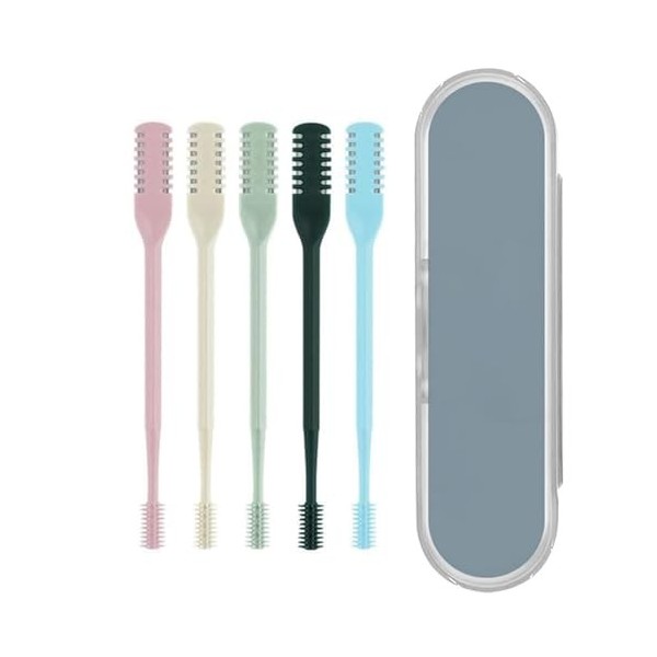 Lot de 5 coupe-poils nasaux, tondeuse à poils nasaux 2 en 1, couteau à poils de nez double face, rotatif à 360°, outil dépil