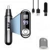 Tondeuse Nez, Tondeuse Nez Oreilles Homme, Tondeuse Nez Rechargeable Par USB Indolore, Rasoir Nez Homme du Visage, Coupe Poil
