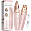 VG VOGCREST Tondeuse pour le visage et les sourcils : rasoir 2 en 1 rechargeable pour épilation du visage et sourcils - Rasoi