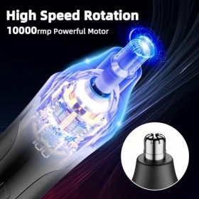 Tondeuse de nez rechargeable professionnelle sans douleur pour oreilles et sourcils