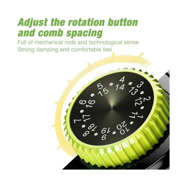 DAJASD Tondeuse à barbe professionnelle tout-en-un pour homme, avec 2 peignes, IPX6 étanche pour homme, prend en charge 20 lo