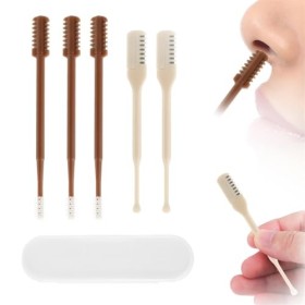 5pcs Tondeuse à Poils de Nez 2 en 1, Double Face et Simple Face Rasoirs à Poils de Nez Rotation à 360 Degrés Coupe-Poils Nasa