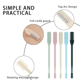 MUNSKT 5Pcs 2-in-1 Tondeuse manuelle rotative à double face, coupe-poils nasal à 360° avec boîte de rangement, outil dépilat