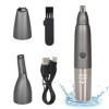 Tondeuse Nez, Épilateur Nez Lavable et Étanche, Tondeuse Électrique Multifonction 3-en-1 pour Hommes, USB Rechargeable, Rasoi