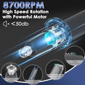 Ulaido Tondeuse Nez Homme 3-EN-1 Rasoir Sourcil Coupe Poils Nez, USB Rechargeable Tondeuse Nez Pour Nez, Oreilles, Sourcils, 