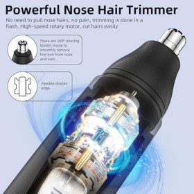 Professionnelle Recharge Tondeuse pour les poils du nez, tondeuse professionnelle indolore pour les oreilles et le visage, re