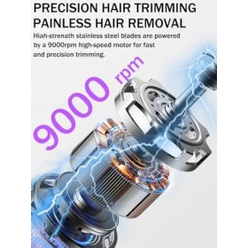 Tondeuse Nez, 3-En-1 Tondeuse nez oreilles et sourcils USB Rechargeable Tondeuse à Sourcils électrique Pour Homme Et Femme, I