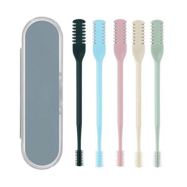 RAMGLYO 5 Pièces Tondeuse Nez 2-en-1, Coupe Poils Nez Manuel pour Hommes et Femmes, Sans Piles