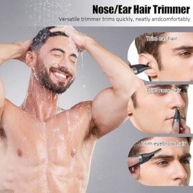 smtfcty Tondeuse Nez 3-En-1 Coupe Poils Nez Et Oreilles USB Rechargeable,Indolore Rasoir Poil De Nez Homme Professionnel,Pour
