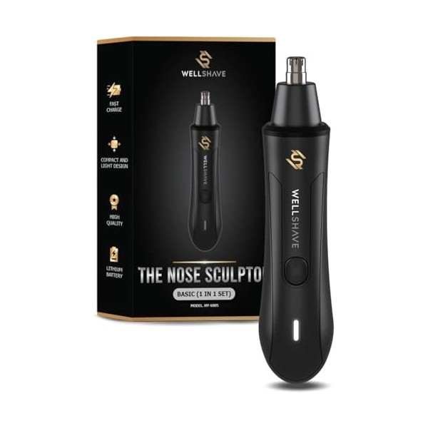 Wellshave Tondeuse nasale Basic - Tondeuse Sourcils et Oreilles - Tondeuse à Cheveux Nez pour Homme