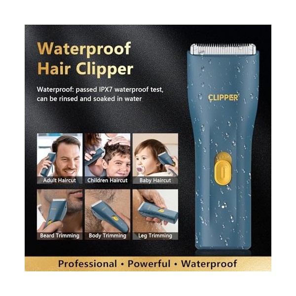Tondeuse Corps Étanche,Tondeuse Intime Homme,Asoir Electriques,Tondeuse Cheveux Hommes,Tondeuse Barbe,Étanche Ipx7 Rechargeab