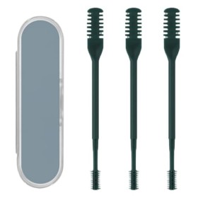 3 pièces Coupe cheveux Nasal,Rotatif à 360 Degrés Outil dÉpilation Manuelle Portable pour Narines pour Hommes et Femmes Ver