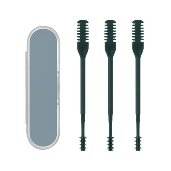 3 pièces Coupe cheveux Nasal,Rotatif à 360 Degrés Outil dÉpilation Manuelle Portable pour Narines pour Hommes et Femmes Ver