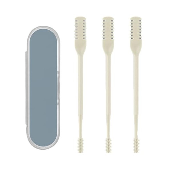 3 pièces Coupe cheveux Nasal,Rotatif à 360 Degrés Outil dÉpilation Manuelle Portable pour Narines pour Hommes et Femmes Bei