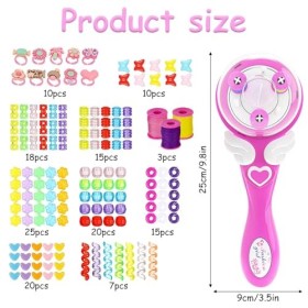 SKIKHN Hair Bedazzler Kit, Tresseur Automatique de Cheveux, Outils de Coiffure Bricolage Ensemble de Jouets, Machine de Tress