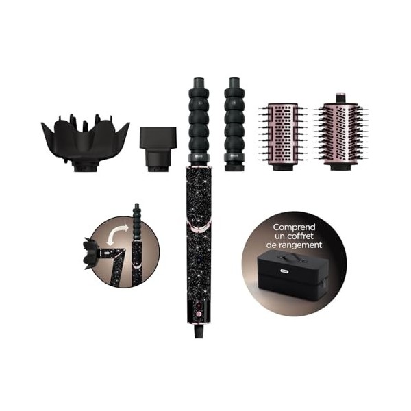 Shark FlexStyle Air Styler & Sèche-cheveux, Boucleurs Auto-Wrap, Brosse Ovale,Concentrateur Pas de Dommage Thermique,Style Po