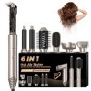 UKLISS Brosse Soufflante Ionique 6 en 1 Airstyler Sèche Cheveux 1000W Brosse Chauffante Brushing Boucleur a Cheveux Sèche Che