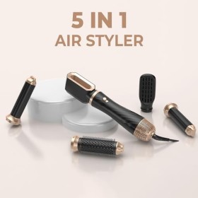 Magic Styler 5 en 1 – Brosse à cheveux Magic Air Styler avec lisseur de boucles, volumisant, lisse et sèche-cheveux pour coif