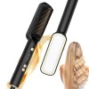 Brosse Chauffante, Brosse Lissante Pour Cheveux, Brosse Lissante, Brosse Chauffante Lissante 2 en 1 Avec Générateur Ionique E