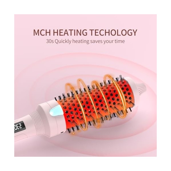 K&K Brosse Thermique à Kératine Thermobürste 45 mm Protège les Cheveux de Fass Heiße Haarbürste Ionisch Glatt Scheinen Volume