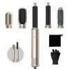 Air styler 5 en 1 magic twist cheveux Hair Styler Avec 5 Accessoires, Seche Cheveux, Fer a Boucler, Brosse Soufflante, Brosse