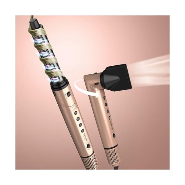 REVAMP Dynamic Radiance Pro Blow Dry Styler 7 en 1 – Moteur Numérique Brushless, Séchage Rapide, Volume, Brosse Rétractable, 