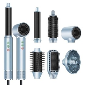 7 en 1 Air Styler OKWRAP Brosse Soufflante Hair Styler 110000 TR/MIM Seche Cheveux Avec Brosse Soufflante，320 Million Ion Sèc