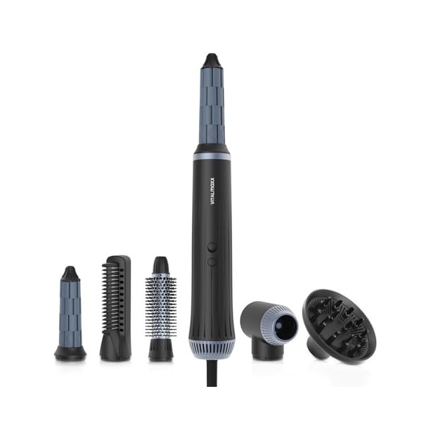 VITALmaxx Air Curler Plus 6-in-1 | Technique innovante de flux dair | Multi-Styler avec boucleur, sèche-cheveux, brosse à en