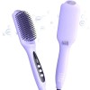 LANDOT Brosse Lissante Chauffante Ionique: 2 en 1 Lisseur Brosse à Cheveux Electrique - Lisse Démêle Antistatique 120-230° Fe...
