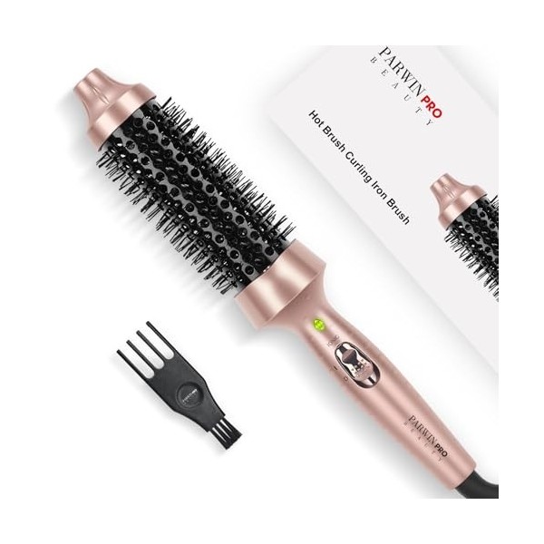PARWIN PRO BEAUTY Brosse thermique 35mm avec tourmaline céramique chauffante et ions négatifs lisseur fer à friser brosse cha
