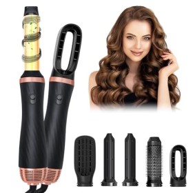 Unipampa Brosse Soufflante Air Styler set, Sèche-cheveux 1000W, Hair Styler Airstyler 5 en 1, Brosse Lissante Pour Cheveux, B