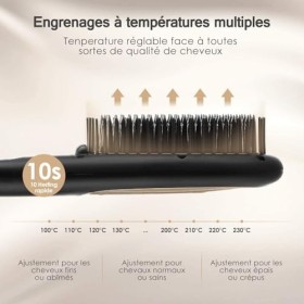 KotiCidsin Brosse Lissante, affichage LED+Peigne à cheveux de la température réglable, brosse chauffante
