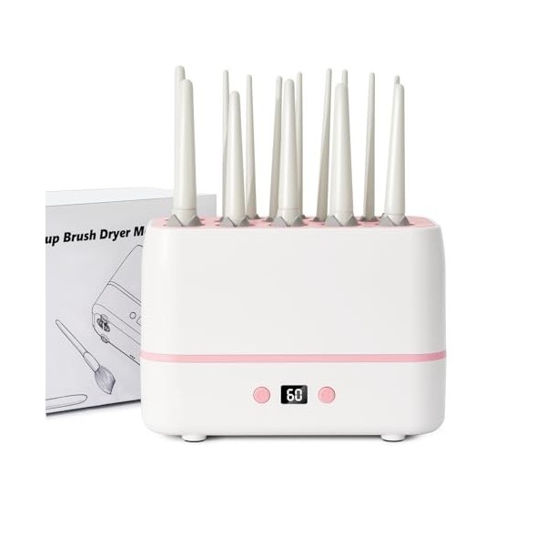 Machine à sécher rapidement les pinceaux de maquillage - Sèche 14 pinceaux et 2 éponges en 30 à 90 minutes après élimination