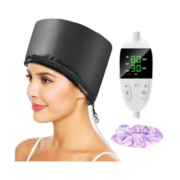 Biutee Casque Chauffant Cheveux Vapeur Soin Bonnet Chauffant Cheveux Soin Cheveux Bonnet Chauffant Casques chauffant Cheveux 