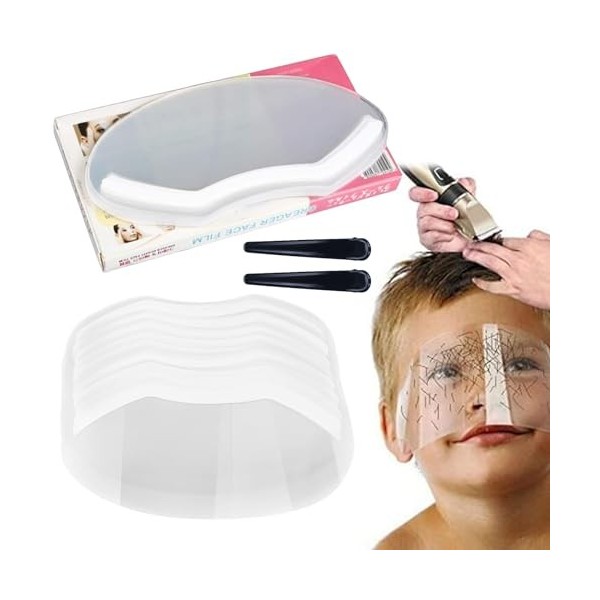 30 Pièce Boucliers de Douche Transparen avec Pinces à épingles Sans Plis, Hairspray Shield, Visières Anti-Buée pour la Coiffu