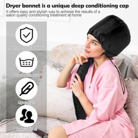 Bonnet de séchage CTDMJ pour sèche-cheveux à vapeur, capuche réglable pour sèche-cheveux à main, coiffage, conditionnement pr