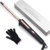 Curling Wand, 9mm Ceramic Hair Curler Wand with Adjustable Temperature for Long & Medium Hair, Professional Hair Curler with 