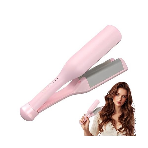 ADDLIVE Fer à Onduler, 32mm Waver Fer à Onduler, Fer à Onduler Wavy, En forme de V fer à Friser avec 5 Températures Réglables