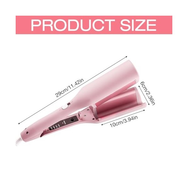 Fer à Onduler, Fer à Friser Boucles Pour Cheveux 32mm, Deep Waves, Mermaid Waves, Styliseur De Vagues, Fer à Friser Français 