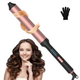 Fer à friser fin de 36mm, boucles serrées, 110-230 °C pour tous types de cheveux, corps en céramique de tourmaline, chauffage